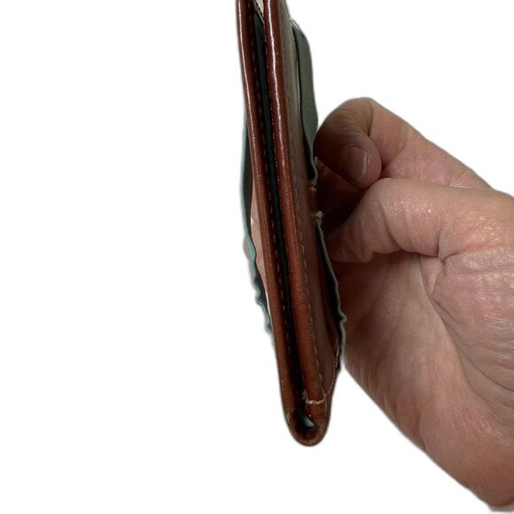 Fossil Small ID Wallet with Teal Cord (stretched) - Picture 4 of 16